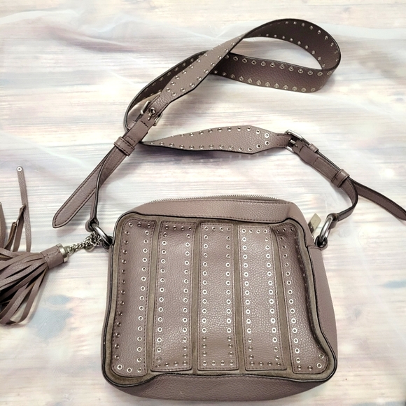 Michael Kors Brooklyn Leather Striped Camera Bag - Picture 1 of 16
